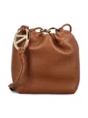 Valentino Women's Vlogo Pouf Nappa Leather Pouch In Tobacco