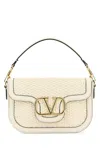 Valentino Women's Ivory Leather Alltime Shoulder Bag In White