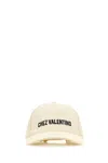 Valentino Garavani Ivory Cotton Baseball Cap With Adjustable Embroidered Logo