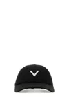 Valentino Garavani Women Black Stretch Cotton Baseball Cap