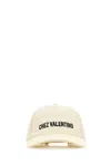 Valentino Garavani Ivory Cotton Baseball Cap With Adjustable Embroidered Logo In Avorionero