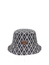 Valentino Toute La V Wool Fisherman Hat In Blue