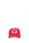 Valentino Logoed Baseball Hat In Red