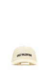 Valentino Garavani Ivory Cotton Baseball Cap With Adjustable Embroidered Logo In White