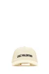 Valentino Garavani Ivory Cotton Baseball Cap With Adjustable Embroidered Logo In White