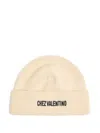 Valentino Garavani Chez  Cotton And Wool Beanie In Pink