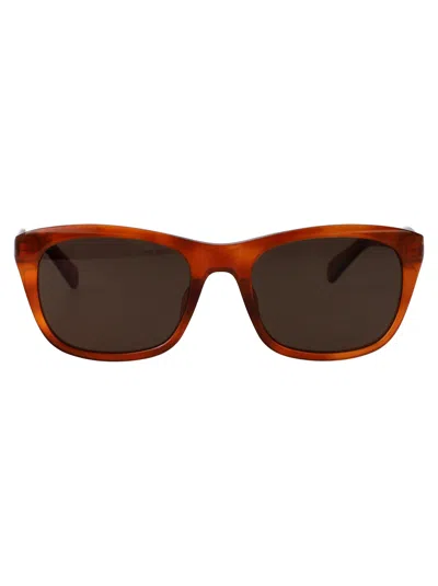 Valentino Garavani Havana Havana Brown Acetate Sunglasses In Red