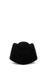 Valentino Casual Merino Wool Hat With Curved Shape In Black