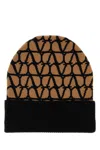 Valentino Garavani Women Printed Cashmere Beanie Hat In Brown