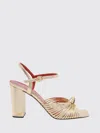 Valentino 90mm Vlogo Anne Metallic Leather Block-heel Sandals In Gold
