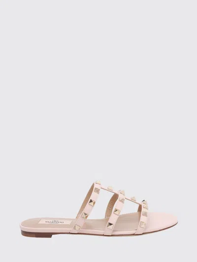 Valentino Garavani Rockstud Slide Sandals In White