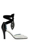 Valentino Garavani Two-tone Lace And Leather Foliefoliage Pumps