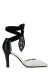 Valentino Garavani Two-tone Lace And Leather Foliefoliage Pumps