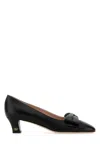 Valentino Bowow 45 Laminated Leather Pumps