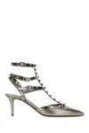 Valentino Garavani Rockstud Pumps With Laminated Nappa Straps And Tone-on-tone Studs 65mm Woman Anth