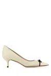Valentino Bepointy 45 Bow-embellished Two-tone Leather Pumps