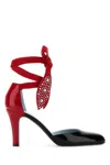 Valentino Garavani Foliefoliage Sandal With Color-block Design And Beaded Accents