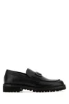 Valentino Garavani Black Loafers With Vlogo Detail And Platform In Leather Man