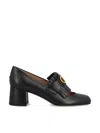 Valentino Garavani Vlogo Signature Fringed Calfskin Pumps 55mm Woman Black 40 In Black