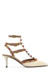 Valentino Heeled Shoes White In Ivoryrosecannellecoralred