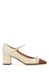 Valentino Signature Vlogo Pumps Block Heel In Neutral