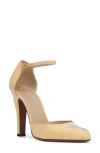Valentino Hi Dolly Daisy Embroidered Satin Pumps In Gold