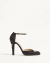 Valentino Garavani Hi Dolly Fabric Pumps With 105 Mm Floral Embroidery Woman Black 41 In Black
