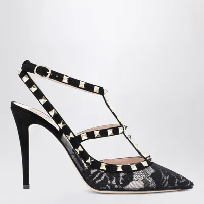 VALENTINO GARAVANI VALENTINO GARAVANI | HIGH BLACK ROCKSTUD LACE PUMPS