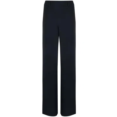 Valentino Garavani High-waisted Wide-leg Trousers In Blue