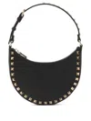 Valentino Garavani Hobo Rockstud Leather Mini Bag In Black