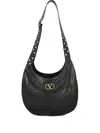 Valentino Womens Nero Hoboho Medium Leather Shoulder Bag In Black