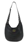 Valentino Womens Nero Hoboho Medium Leather Shoulder Bag In Black