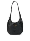 Valentino Hoboho Small Shoulder Bag With Studded Strap In Black