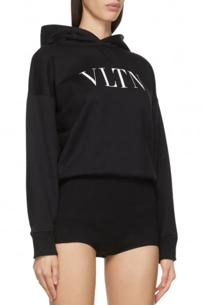 Valentino Garavani Hooded Bodysuit In Black