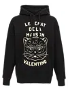 Valentino Garavani Sweatshirt With Le Chat De La Maison Patch In Black
