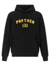 Valentino Hooded Sweatshirt With Front Pocket And Ribbed Hem In Black