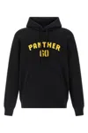 Valentino Hooded Sweatshirt With Front Pocket And Ribbed Hem In Black