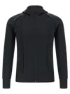 Valentino Hooded Sweater With Long Sleeves And Ribbed Cuffs In Blue