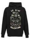 Valentino Garavani Sweatshirt With Le Chat De La Maison Patch In Black