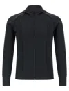 Valentino Hooded Sweater With Long Sleeves And Ribbed Cuffs In Black