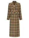 Valentino Garavani Houndstooth Wool Coat In Brown