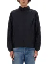 Valentino Iconography Nylon Jacket In Blue