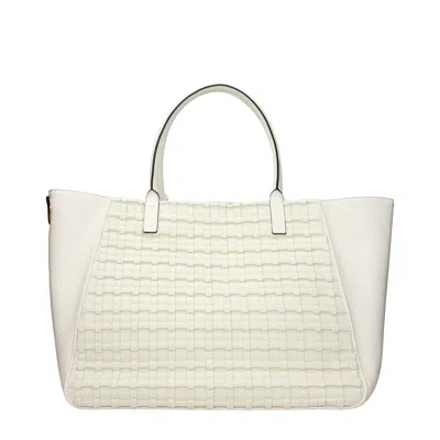 Valentino Garavani Interlocking-weave Leather Tote Bag In Yellow