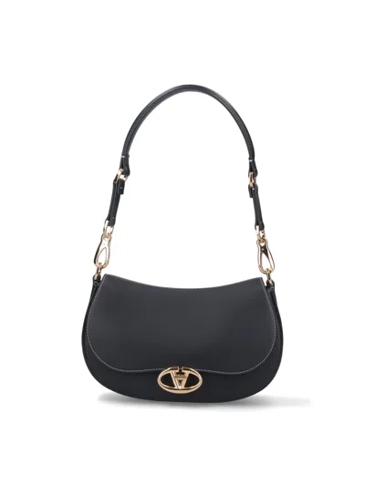 Valentino Garavani Italian Calf Leather Mini Handbag In Black