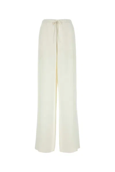 Valentino Garavani Ivory Cady Couture Wide-leg Pant In White