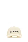 Valentino Garavani Ivory Cotton Baseball Cap With Adjustable Embroidered Logo