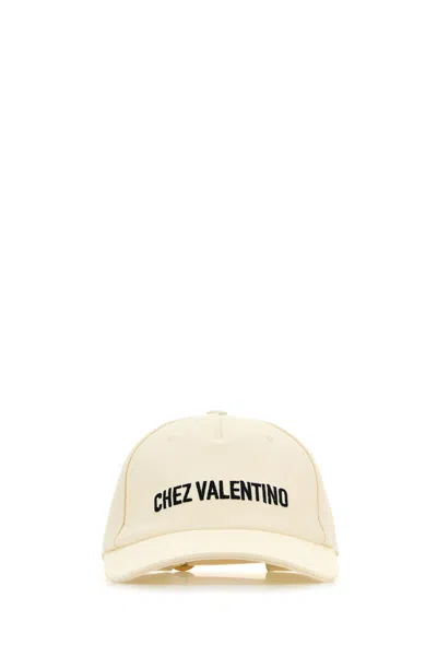 VALENTINO GARAVANI VALENTINO GARAVANI IVORY COTTON BASEBALL CAP