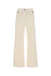 Valentino Garavani Ivory Denim Jeans In Neutral