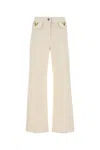 Valentino Garavani Ivory Denim Jeans In Neutral