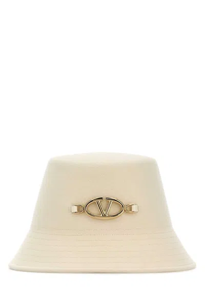 VALENTINO GARAVANI VALENTINO GARAVANI IVORY FELT BUCKET HAT